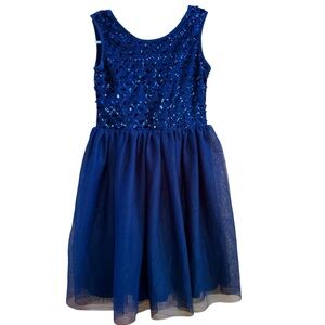Place Navy Blue Sequin Dress girls 7/8